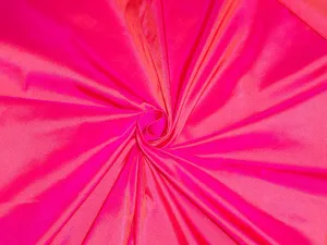 100% PURE SILK TAFFETA FABRIC PINK X ORANGE color 54" wide TAF171