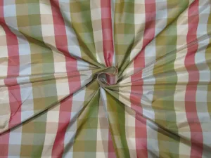 100% Silk Taffeta Fabric multi color plaids TAFC65[3]