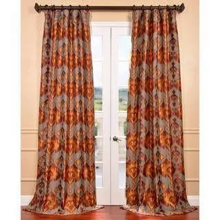 100% silk taffeta jacquard stripe gold X orange with brown color54" wide TAFSJ5