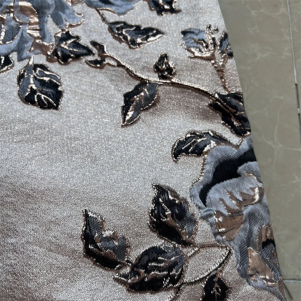 5 YARDS / 3 COLORS / Rosy Garden Viscose Jacquard Woven Fabric for Dresses, Jackets, Suits, Shirts, Skirts Lining
