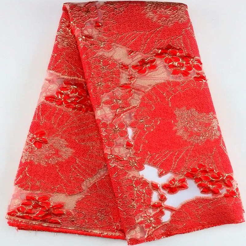 5 YARDS / 7 COLORS / Beautiful Large Flower Semi Sheer Floral Viscose Jacquard Brocade Woven Fashion Jacket Dress Fabric