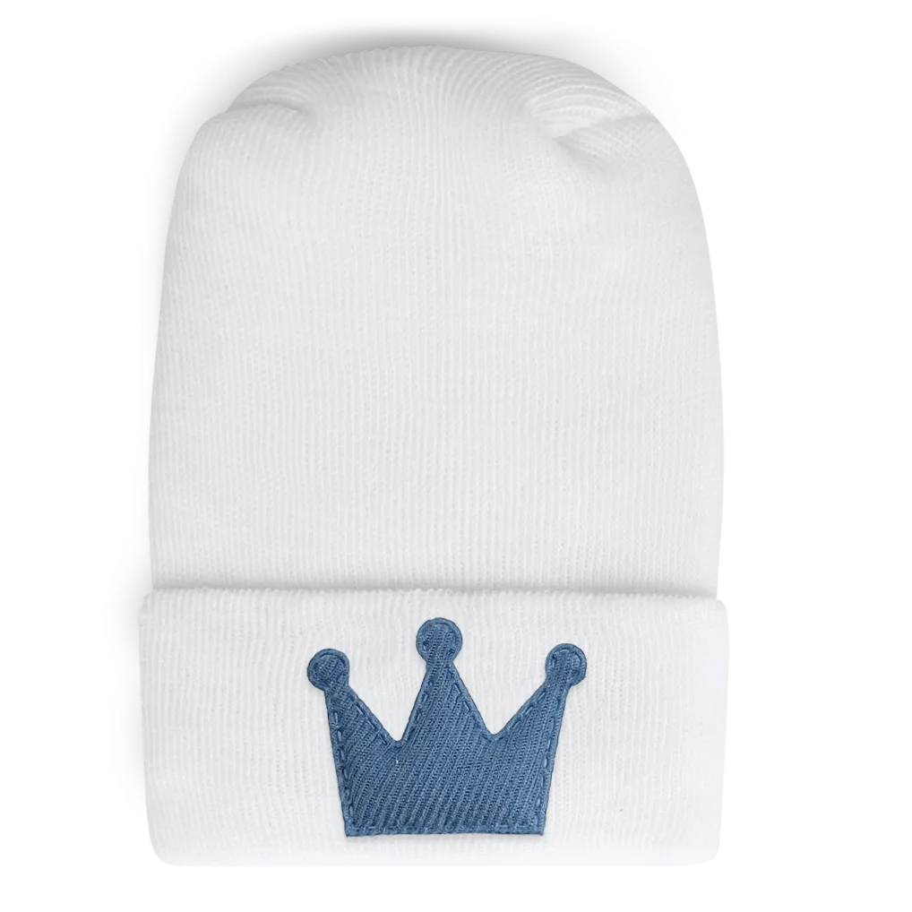Adora Baby Hospital Hat- Linen Denim Crown