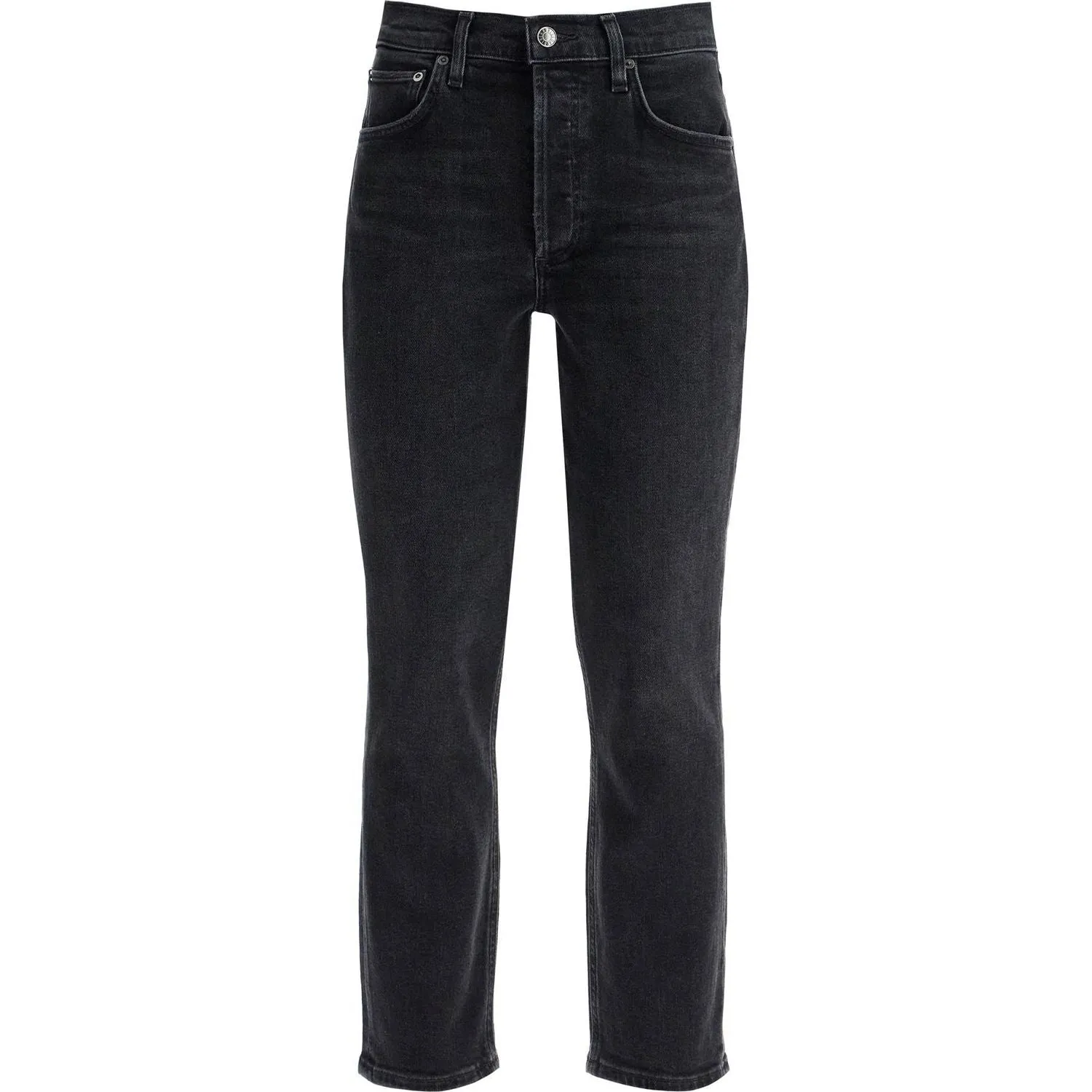 Agolde cropped riley stretch cotton denim jeans