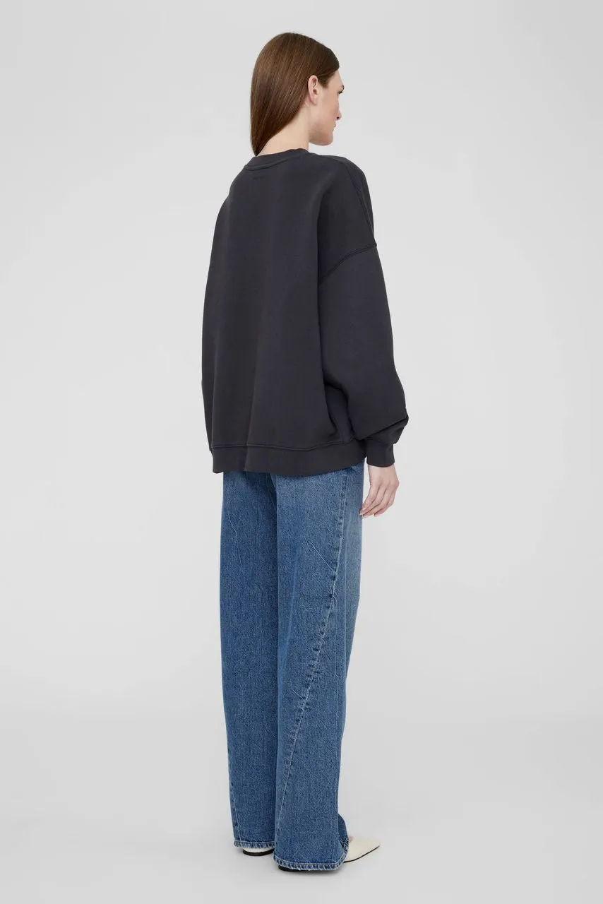 Anine Bing Miles Sweatshirt in Vintage Black