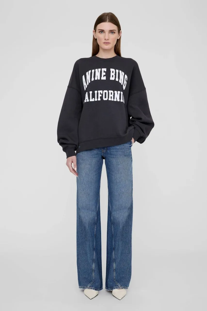 Anine Bing Miles Sweatshirt in Vintage Black