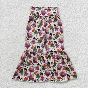 baby girl screen print bell bottom pants P0256