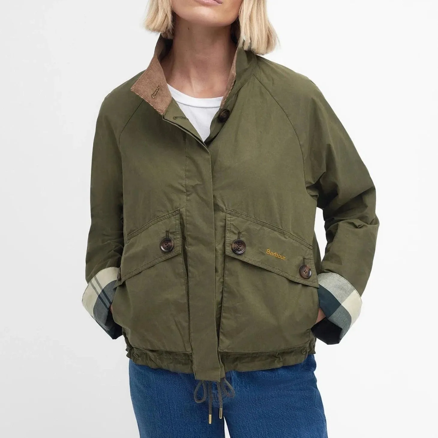 Barbour Crowdon Showerproof Jacket in Dusky Green