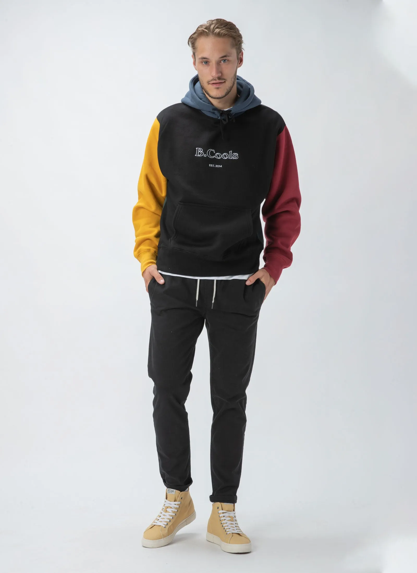 B.Cools Heritage Hood Sweatshirt Colour Block
