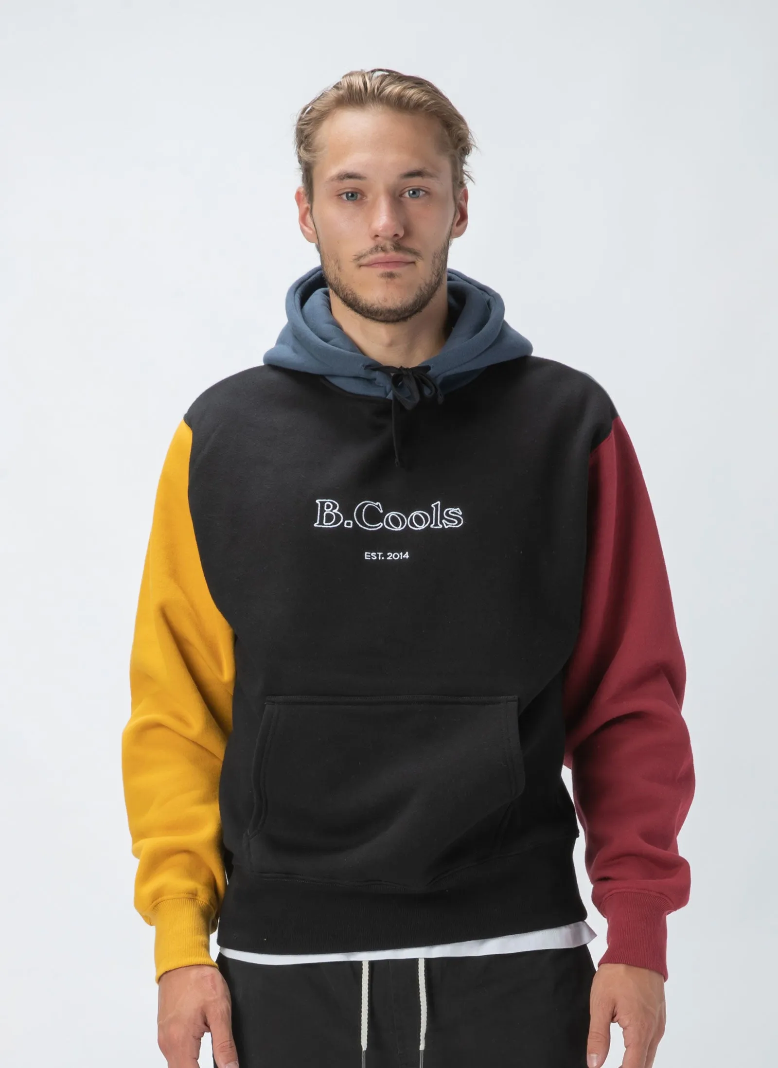 B.Cools Heritage Hood Sweatshirt Colour Block