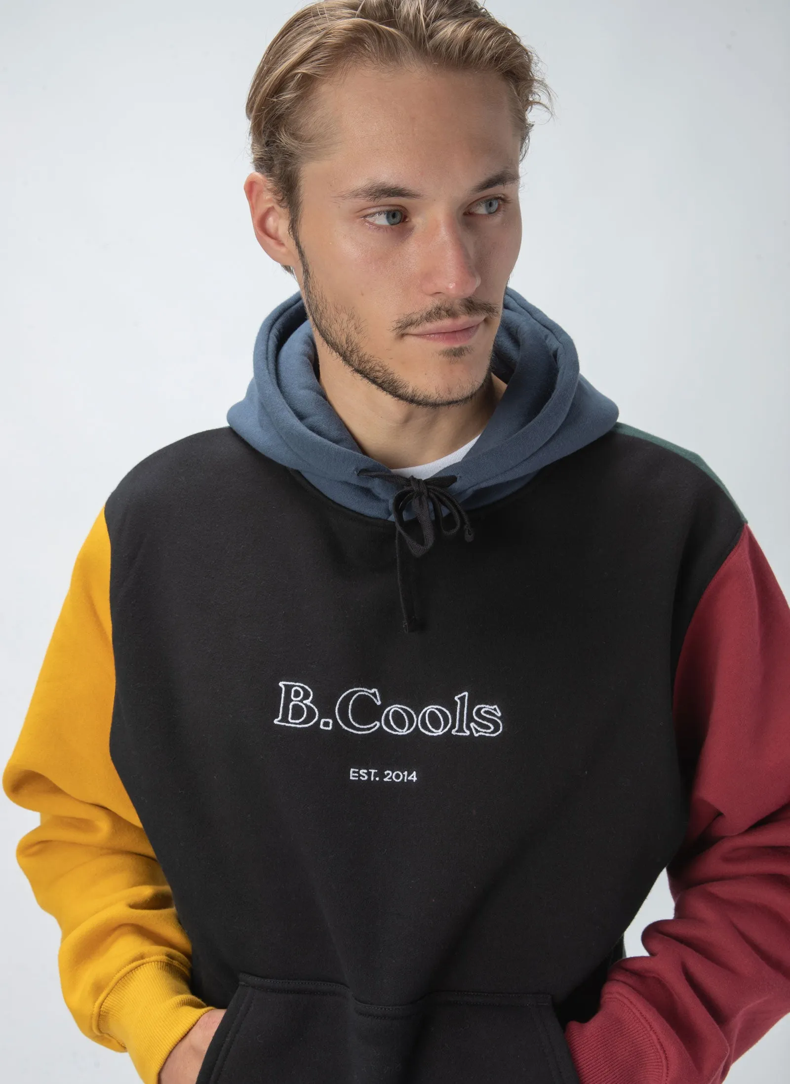 B.Cools Heritage Hood Sweatshirt Colour Block