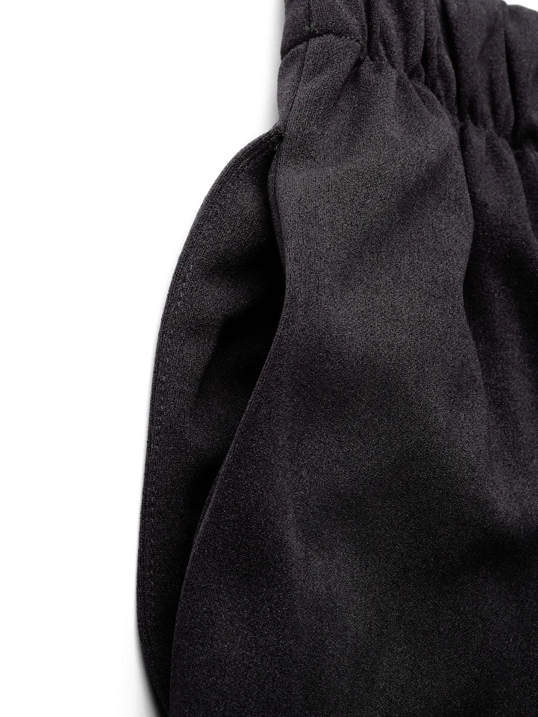 Black Inlay Pocket Palazzo Pants