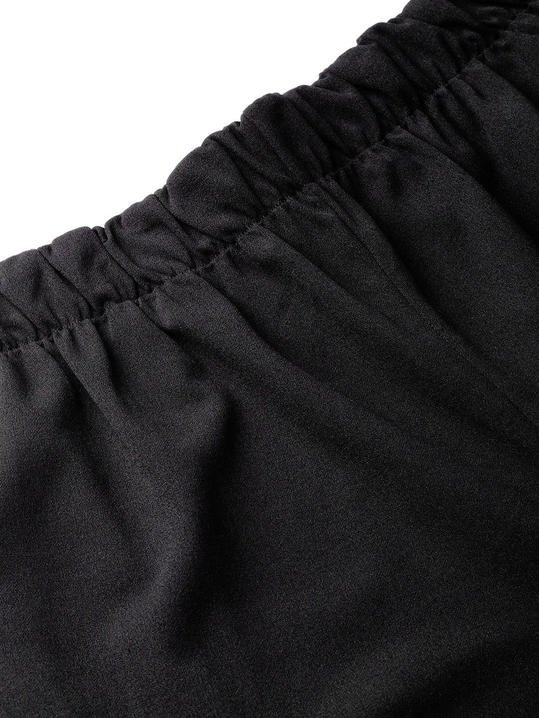 Black Inlay Pocket Palazzo Pants