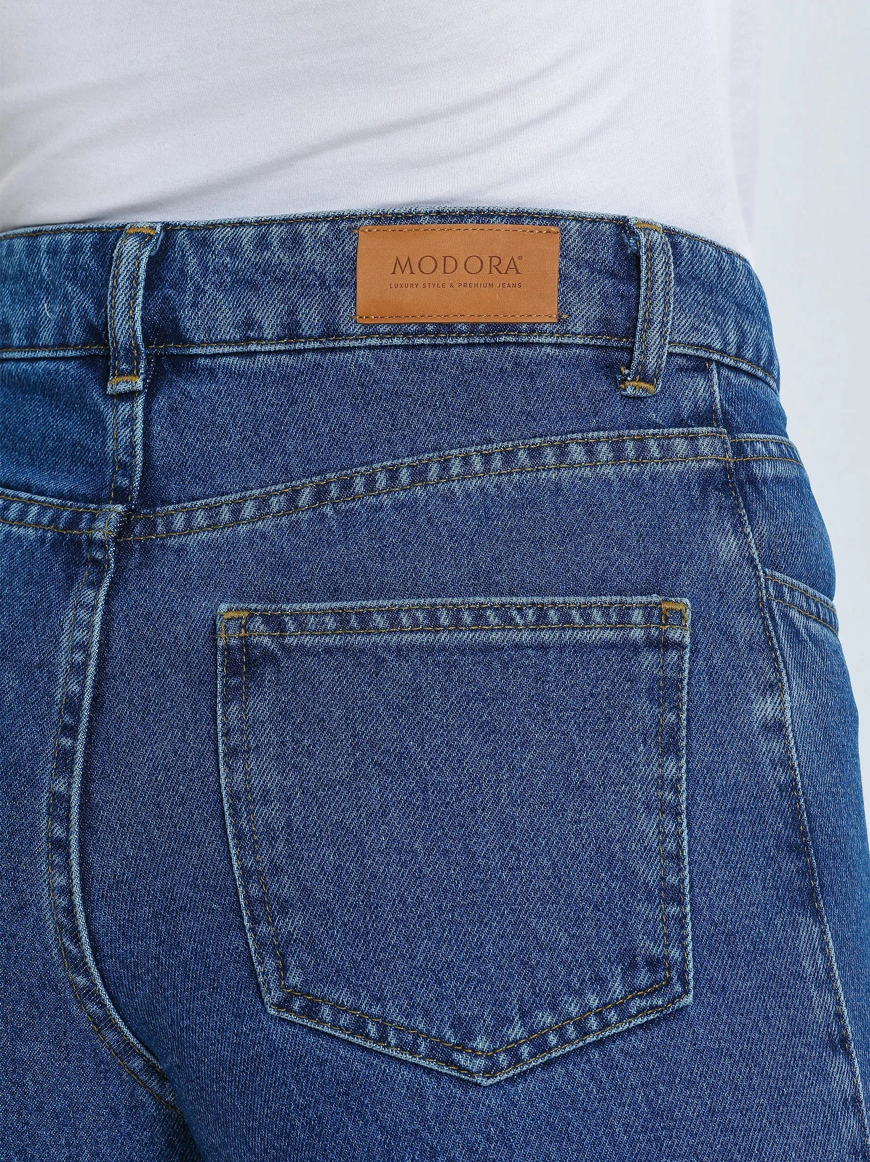 Blue High Rise Carpenter Jeans