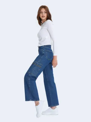 Blue High Rise Carpenter Jeans