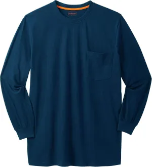 Boulder Creek by Kingsize Men's Big & Tall Heavyweight Crewneck Long-Sleeve Pocket T-Shirt