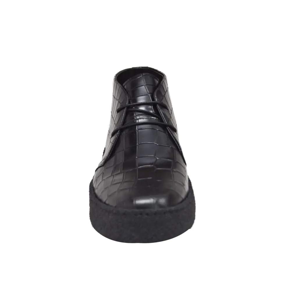 British Walkers Playboy Original Croc Print Men's Limited Edition Crocodile Leather High Top