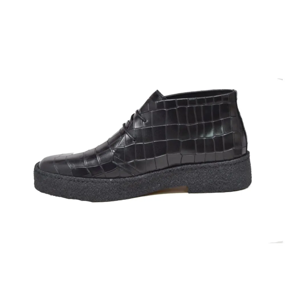British Walkers Playboy Original Croc Print Men's Limited Edition Crocodile Leather High Top