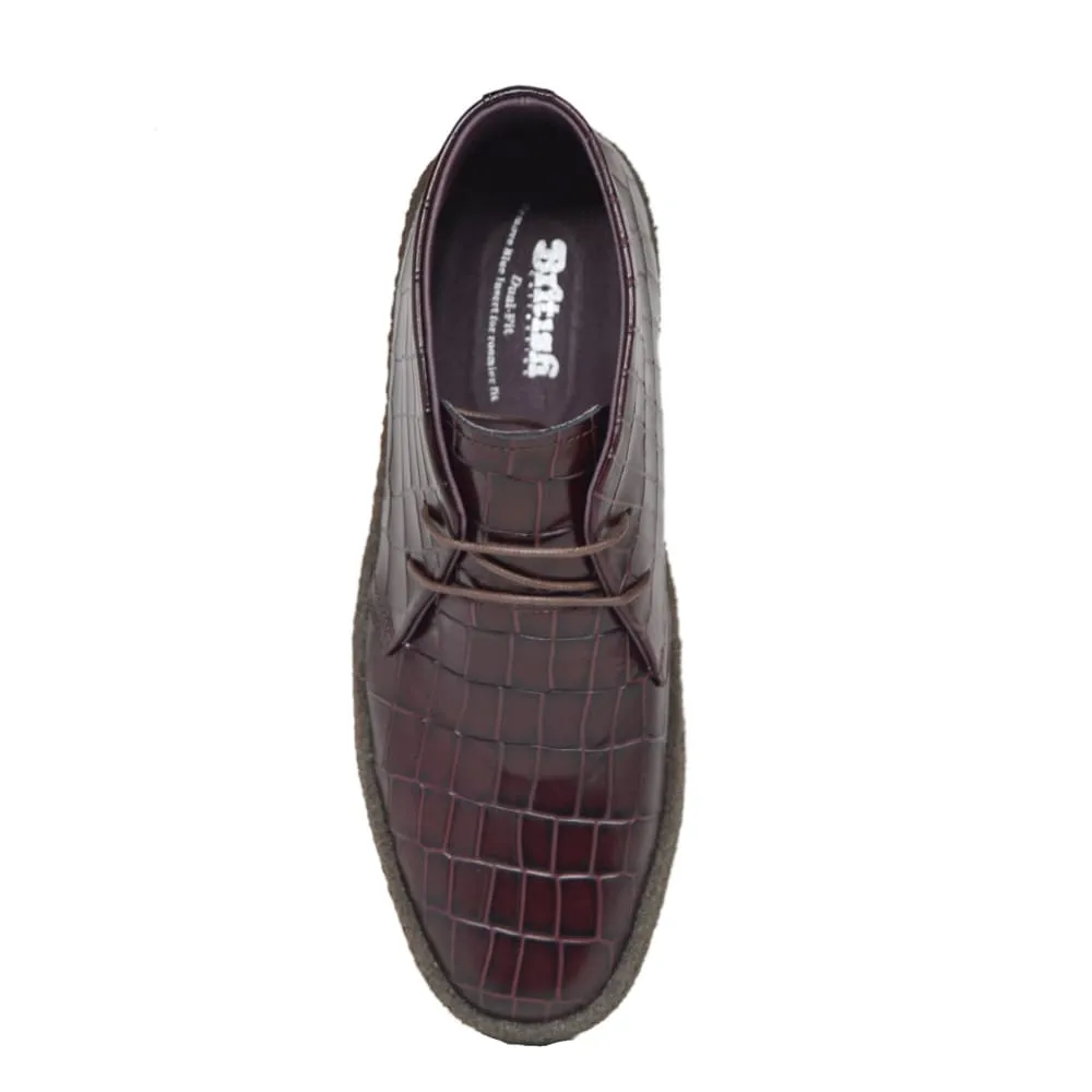 British Walkers Playboy Original Croc Print Men's Limited Edition Crocodile Leather High Top