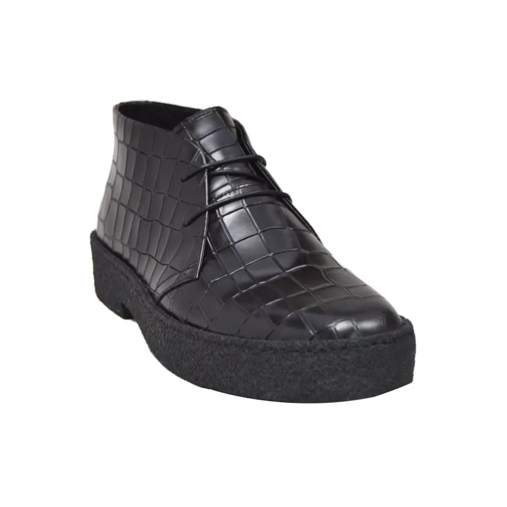British Walkers Playboy Original Croc Print Men's Limited Edition Crocodile Leather High Top