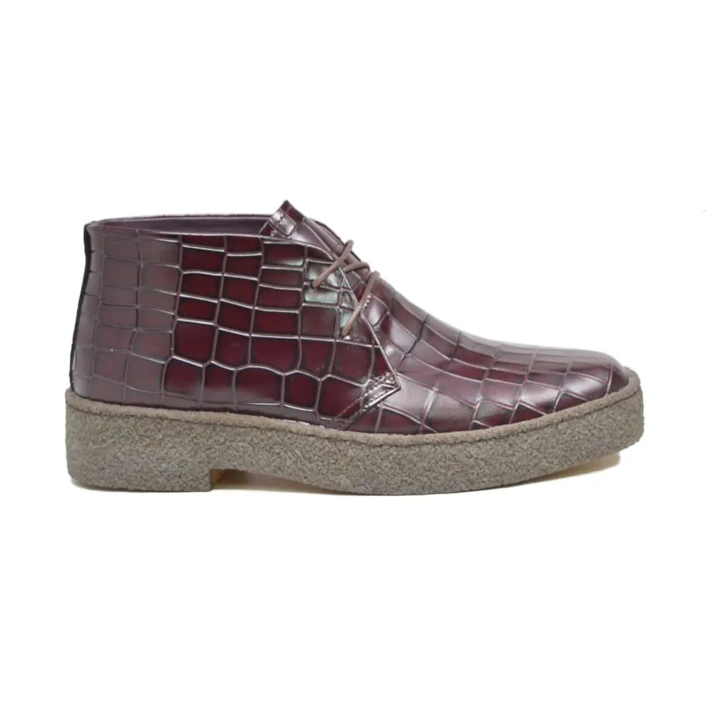 British Walkers Playboy Original Croc Print Men's Limited Edition Crocodile Leather High Top