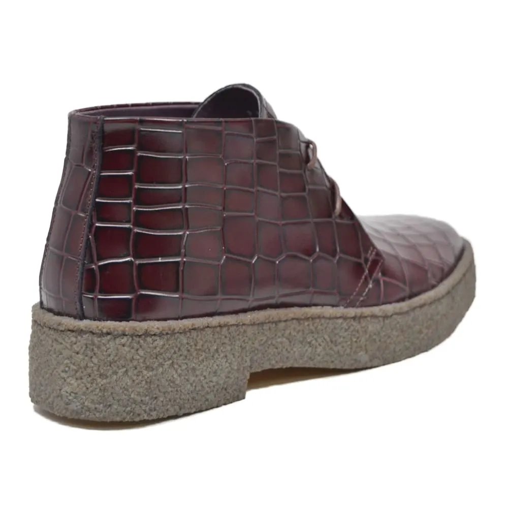 British Walkers Playboy Original Croc Print Men's Limited Edition Crocodile Leather High Top