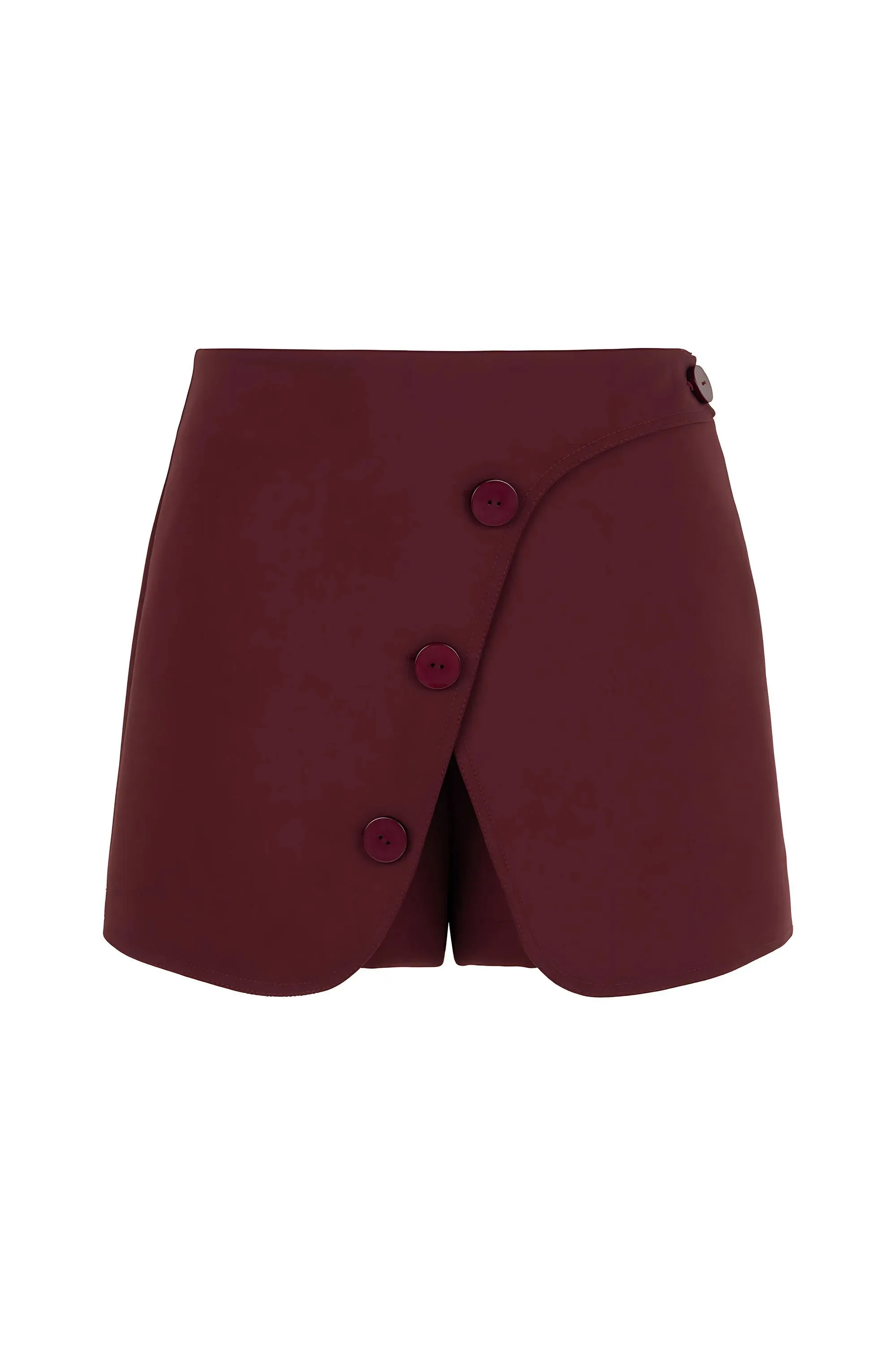 Button-Designed Shorts
