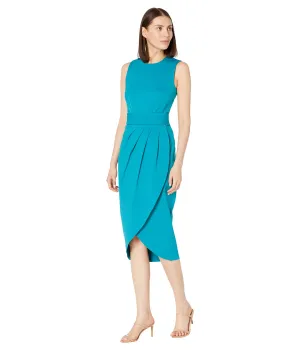 Calvin Klein Sleeveless Tech Stretch Wrap Dress