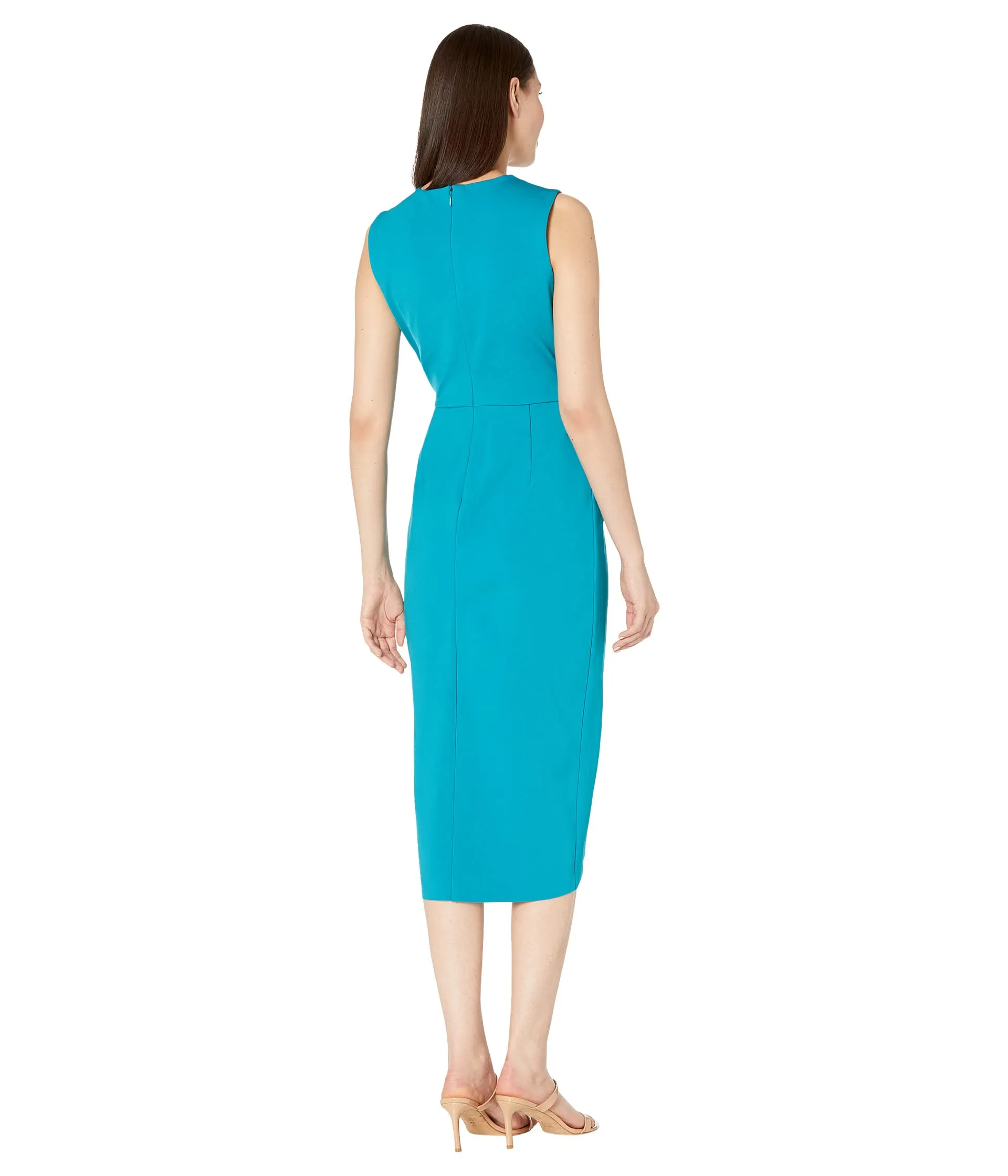 Calvin Klein Sleeveless Tech Stretch Wrap Dress
