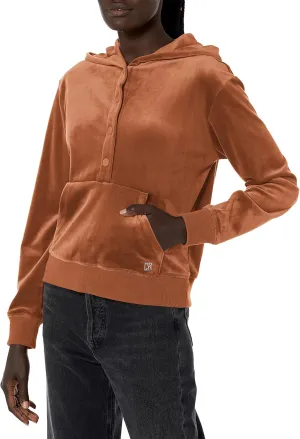Calvin Klein Women's Soft Logo Comfortable Velour Everyday Sweatshirt