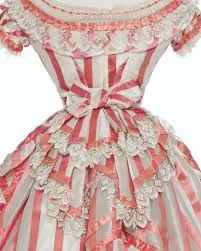 Candy Pink and Beige colour stripe Silk Taffeta Fabric TAFS24 54&quot; wide