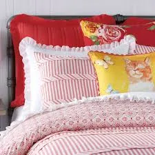 Candy Pink and Beige colour stripe Silk Taffeta Fabric TAFS24 54&quot; wide