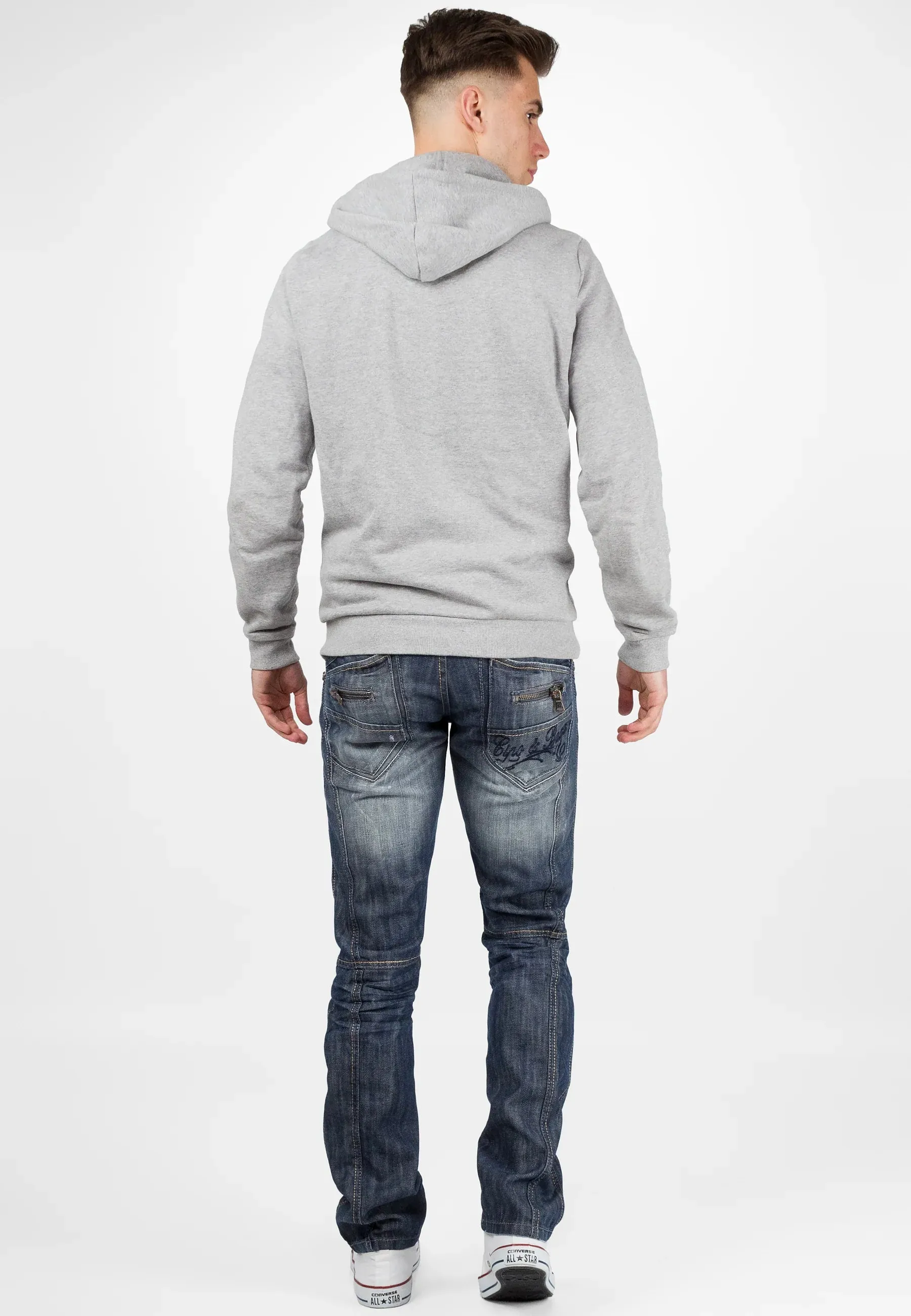 Cipo &amp; Baxx SILVER ZIPP men's jeans denim C-751