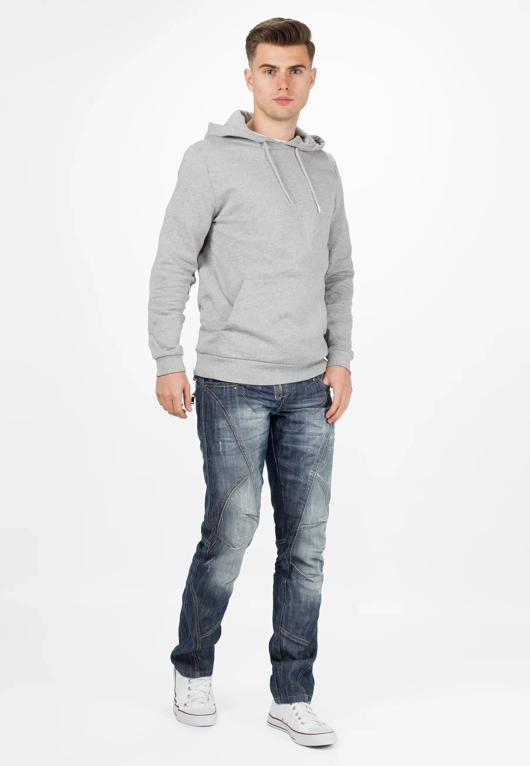 Cipo &amp; Baxx SILVER ZIPP men's jeans denim C-751