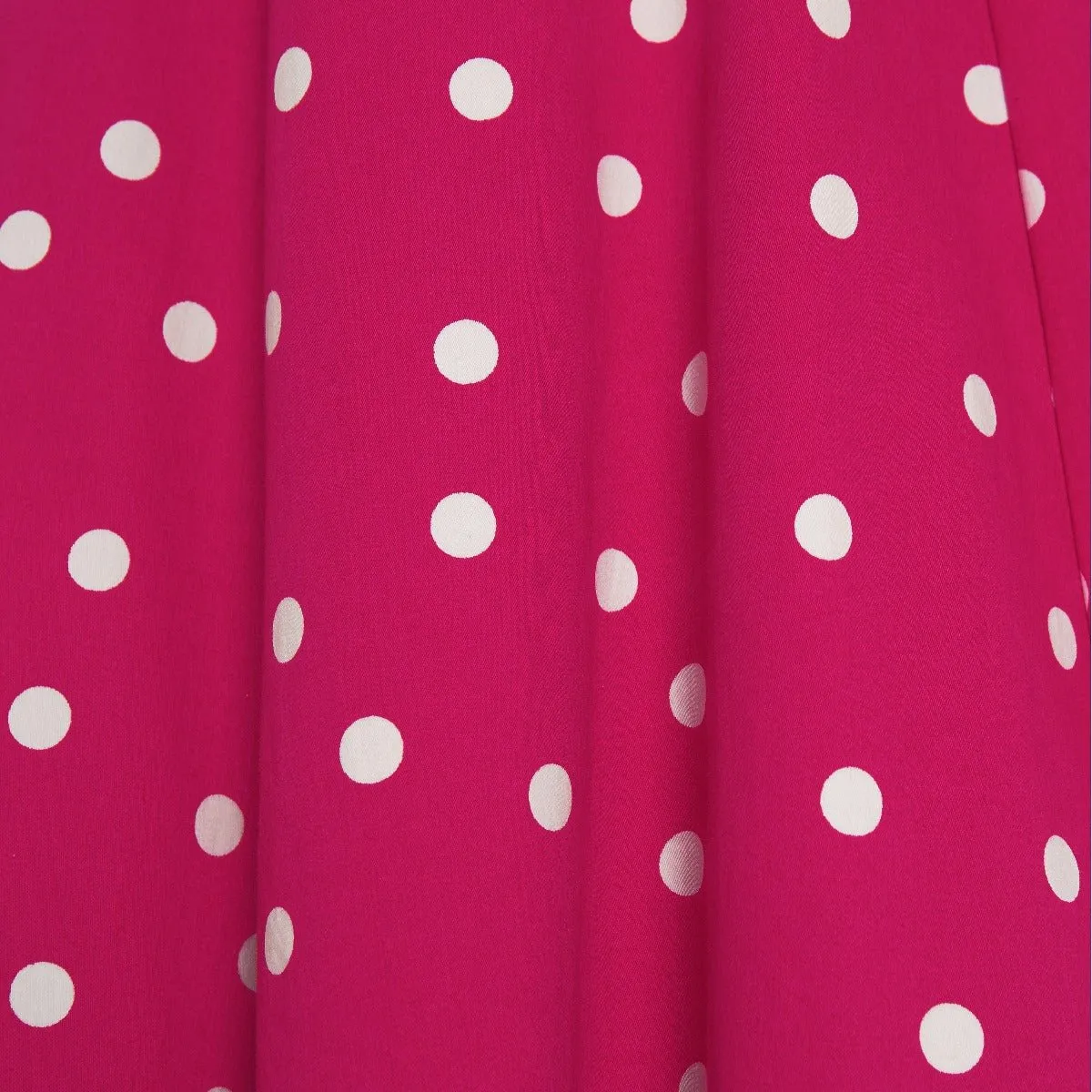 Claudia Hot Pink Polka Dot Dress
