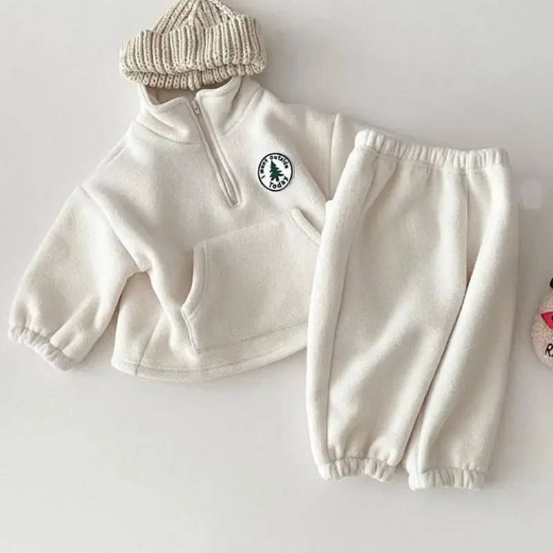 Cozy Thicken 2PCs Set: Sweatshirt & Pants