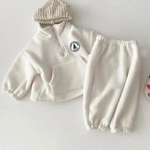 Cozy Thicken 2PCs Set: Sweatshirt & Pants