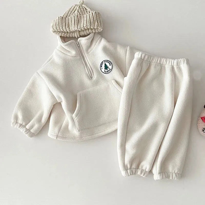 Cozy Thicken 2PCs Set: Sweatshirt & Pants