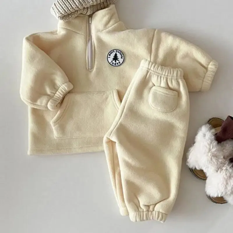 Cozy Thicken 2PCs Set: Sweatshirt & Pants
