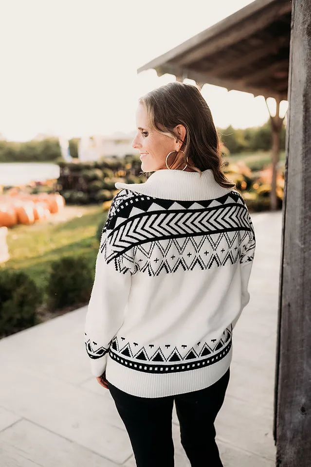 Detailed Zip Sweater