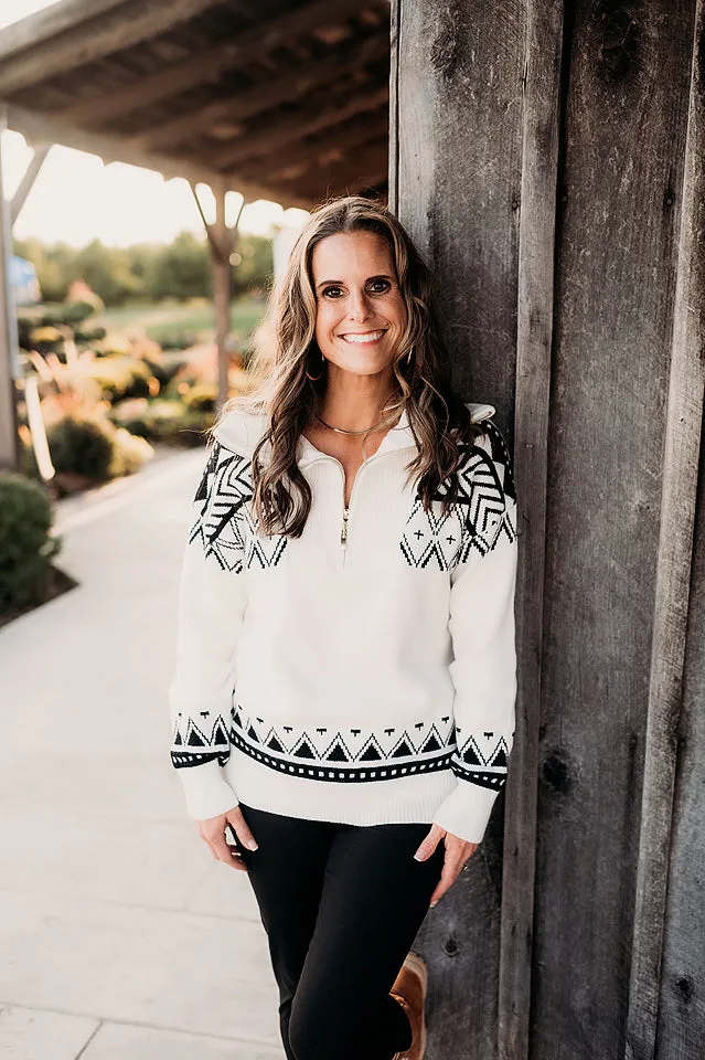 Detailed Zip Sweater