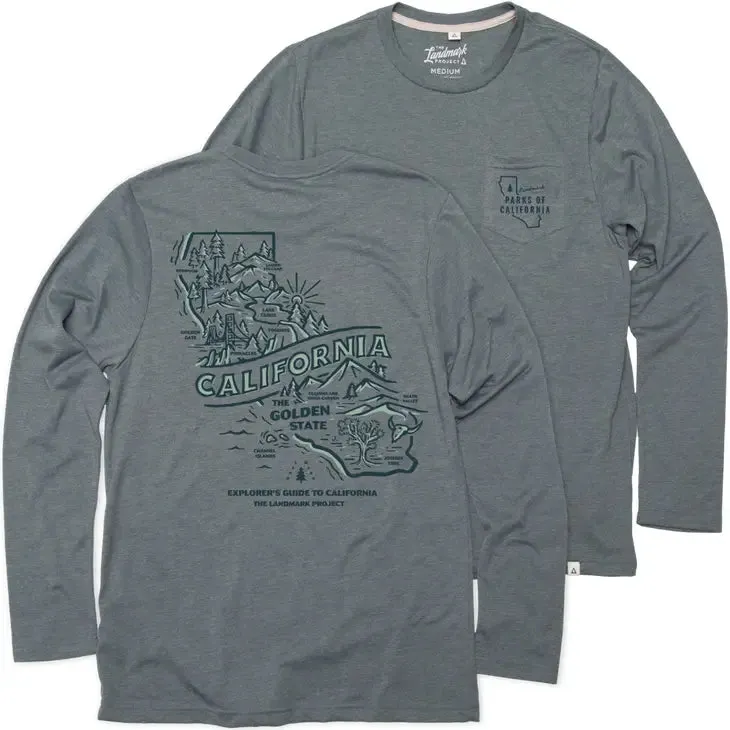 Explore California Long Sleeve Pocket Unisex T-shirt