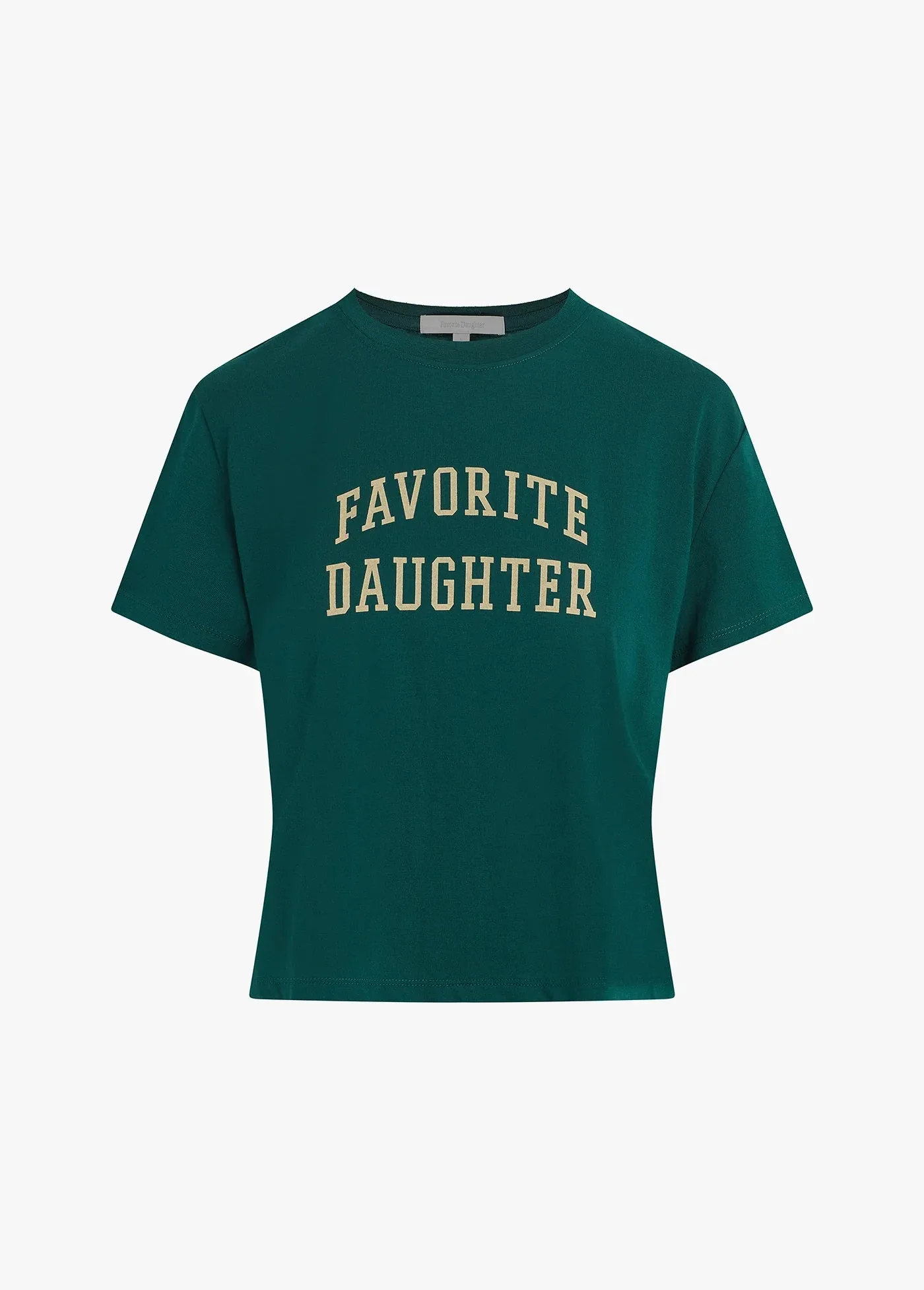 Favorite Daughter Cropped Collegiate Tee in Juniper