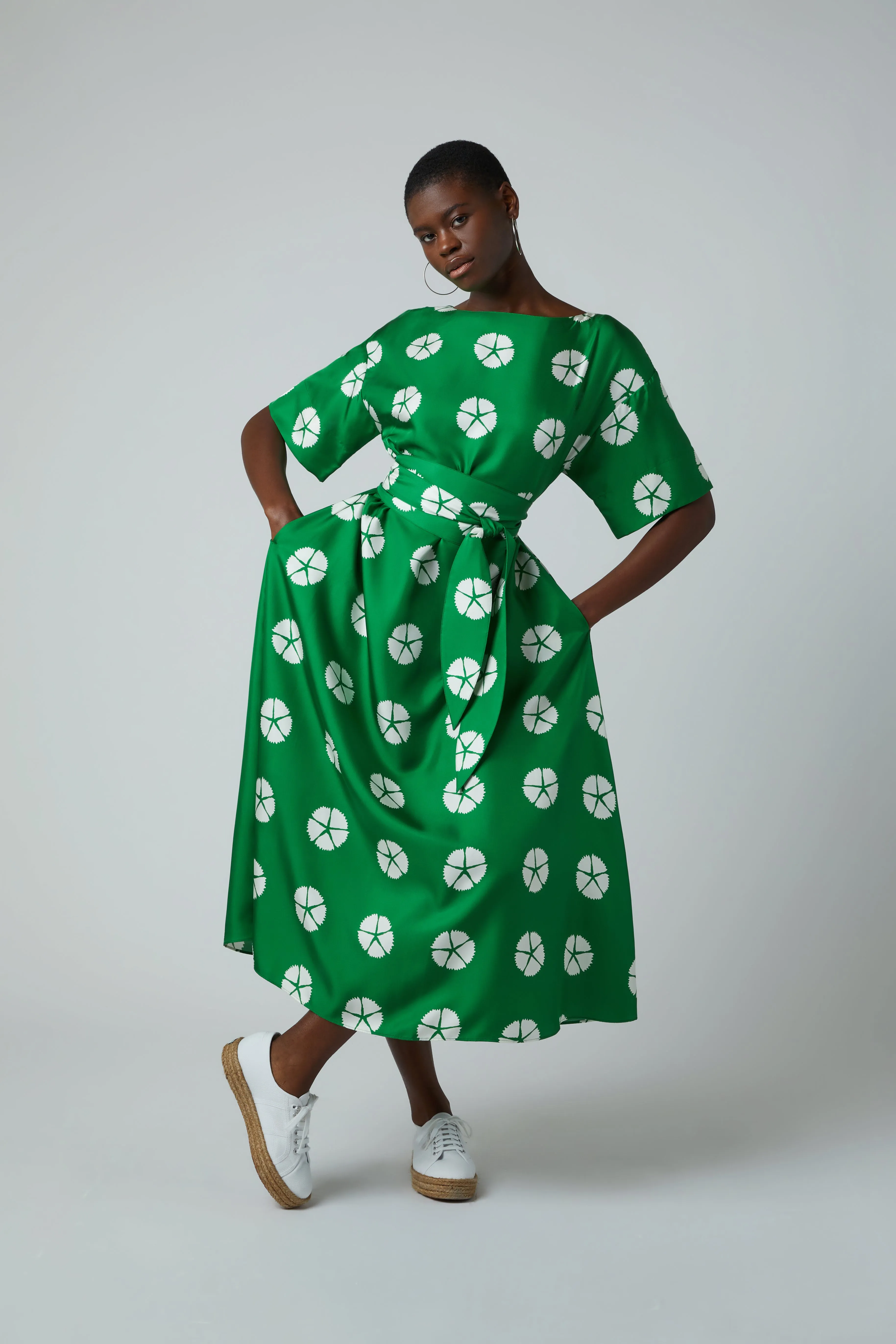Flora A-line Silk Dress