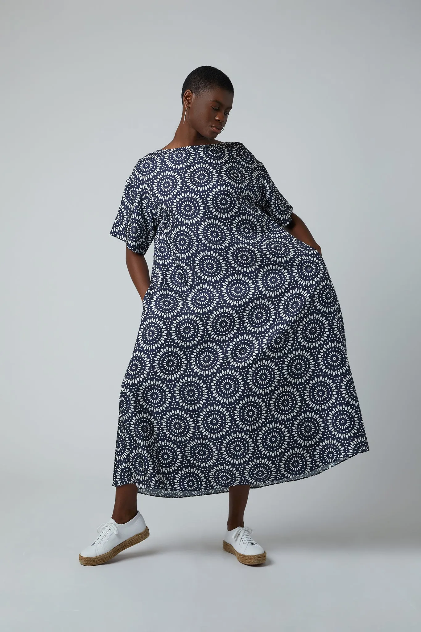 Flora A-line Silk Dress