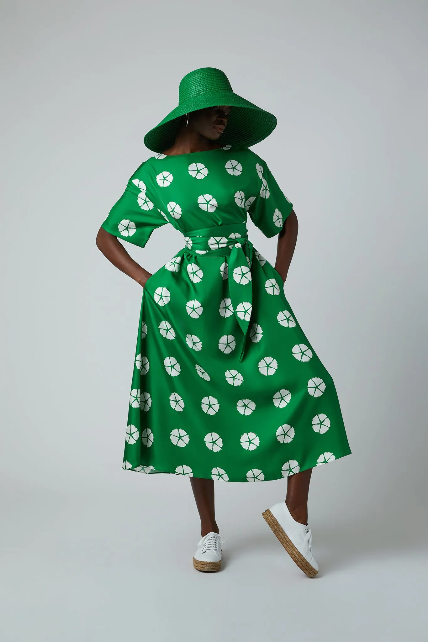 Flora A-line Silk Dress