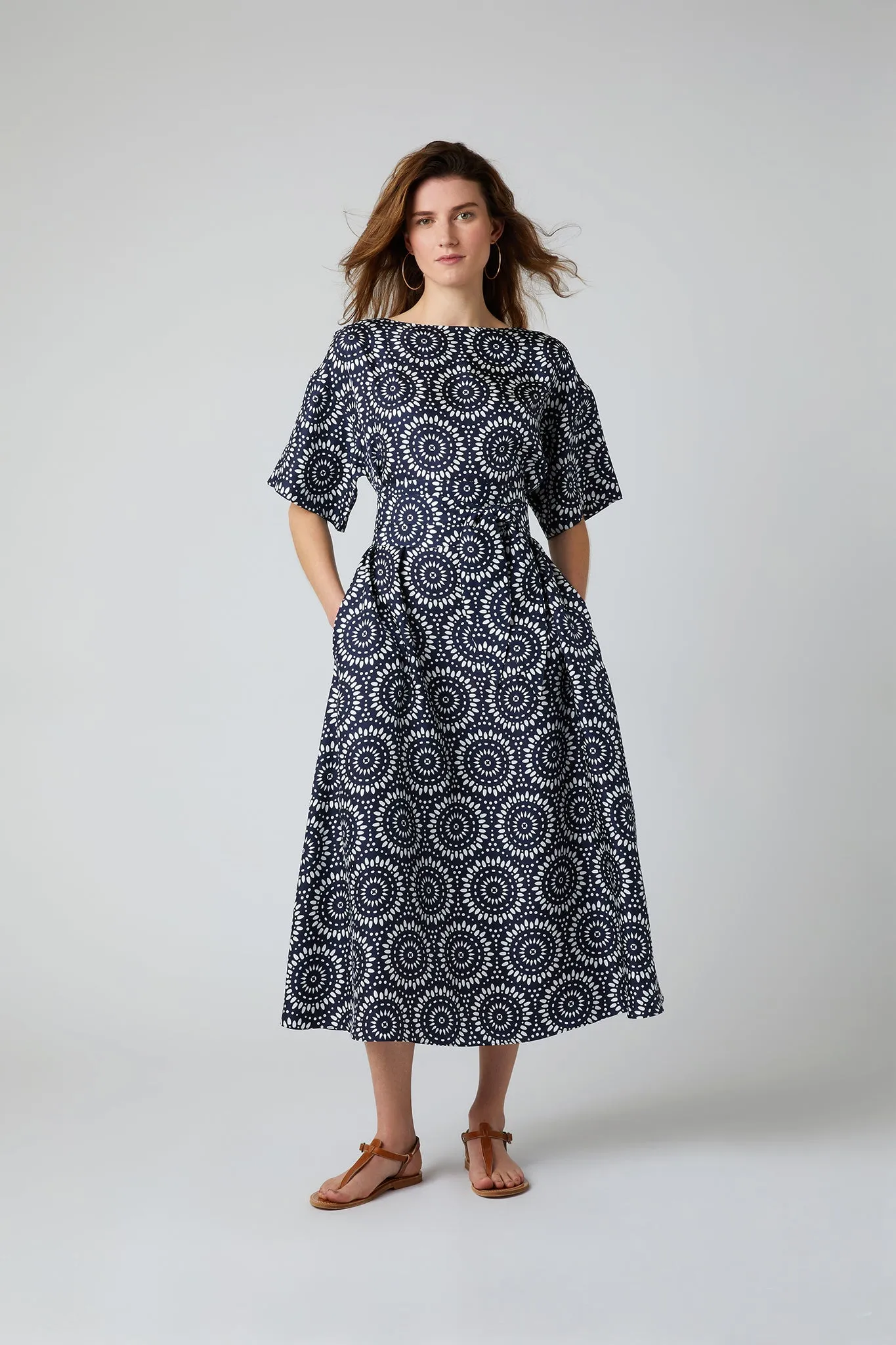 Flora A-line Silk Dress
