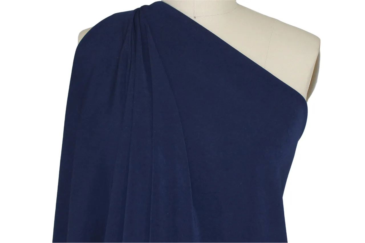 Japanese Beefy Stretch Crepe - Starlit Blue