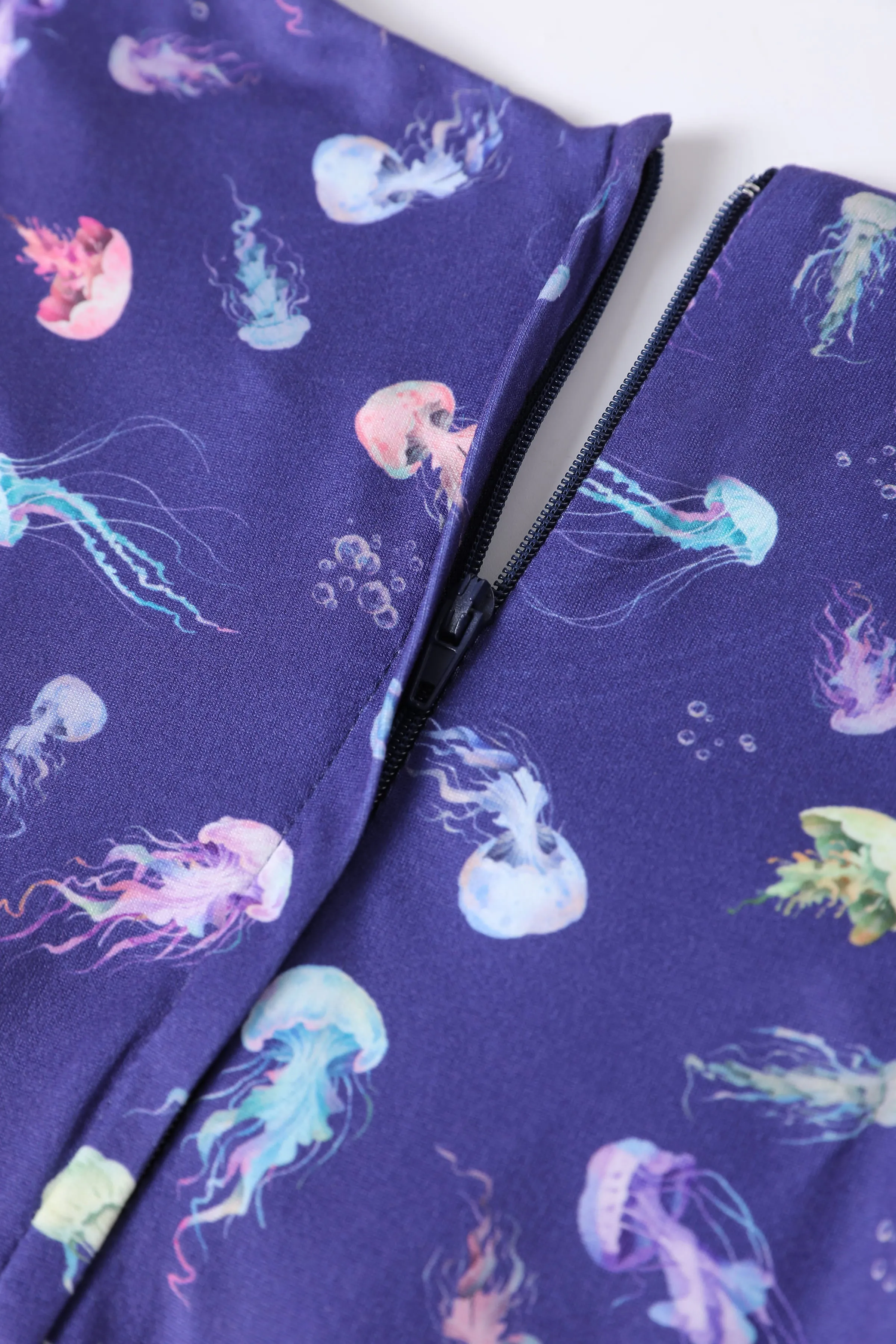 Julia Purple Jellyfish Sleeved Dress