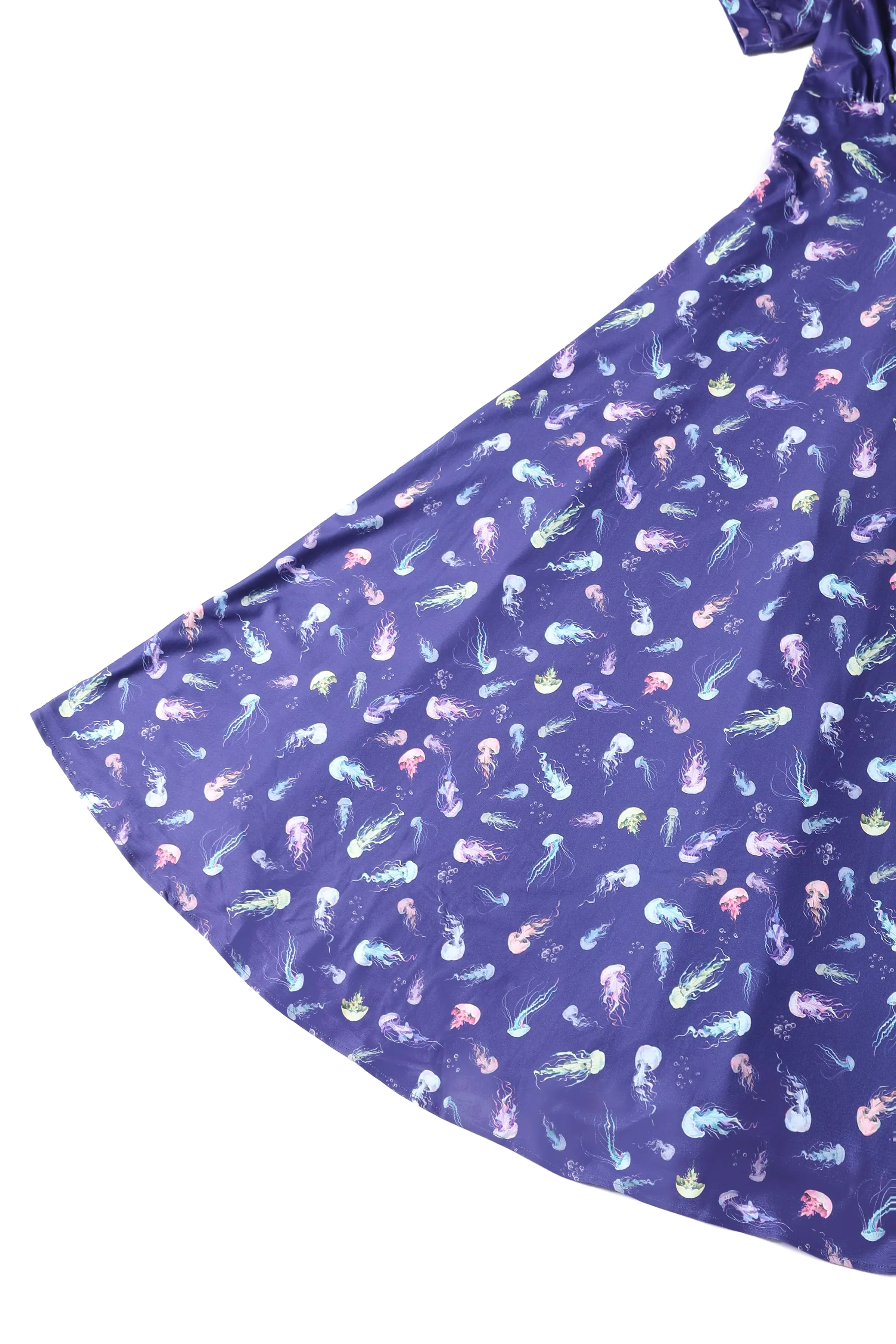 Julia Purple Jellyfish Sleeved Dress