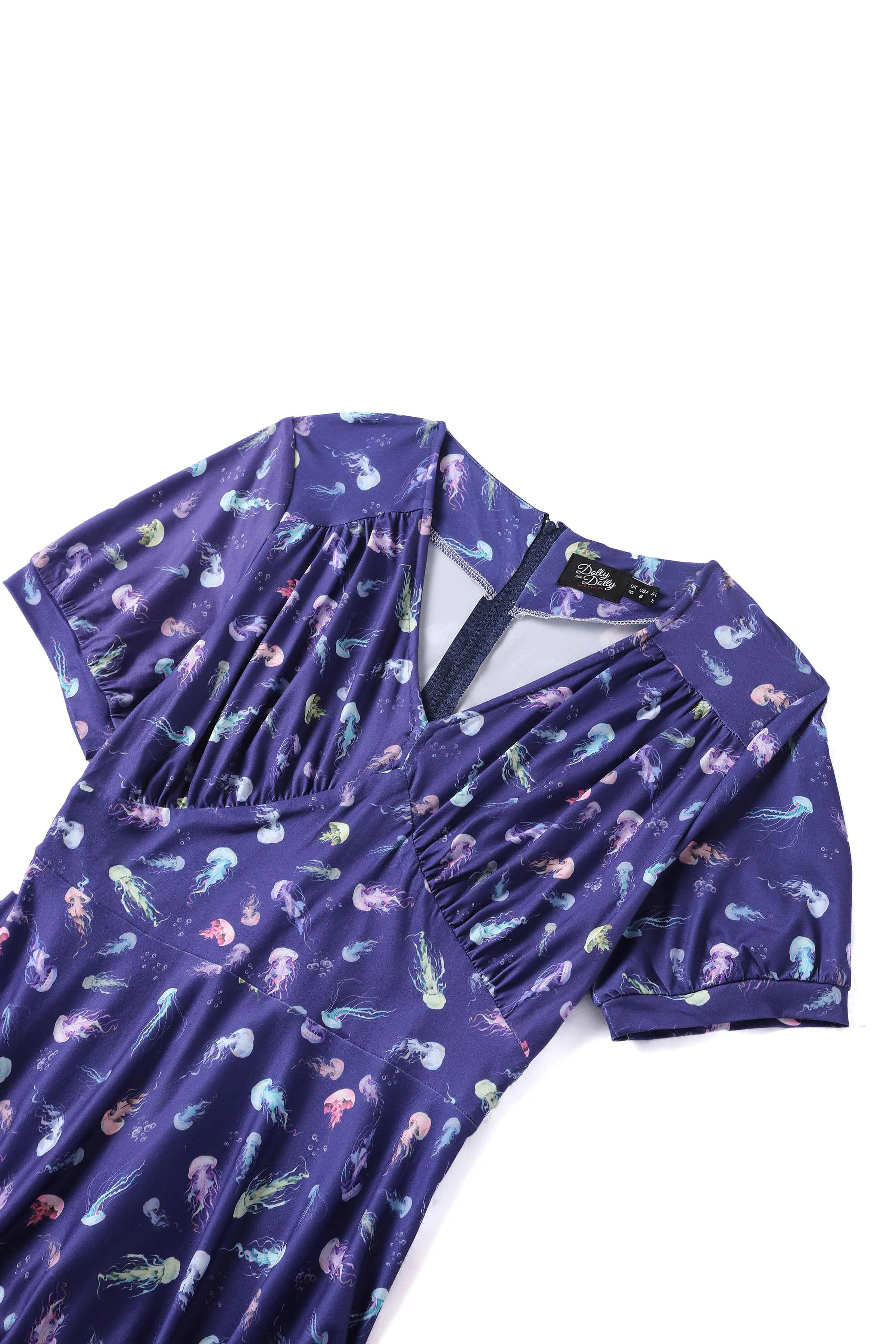 Julia Purple Jellyfish Sleeved Dress